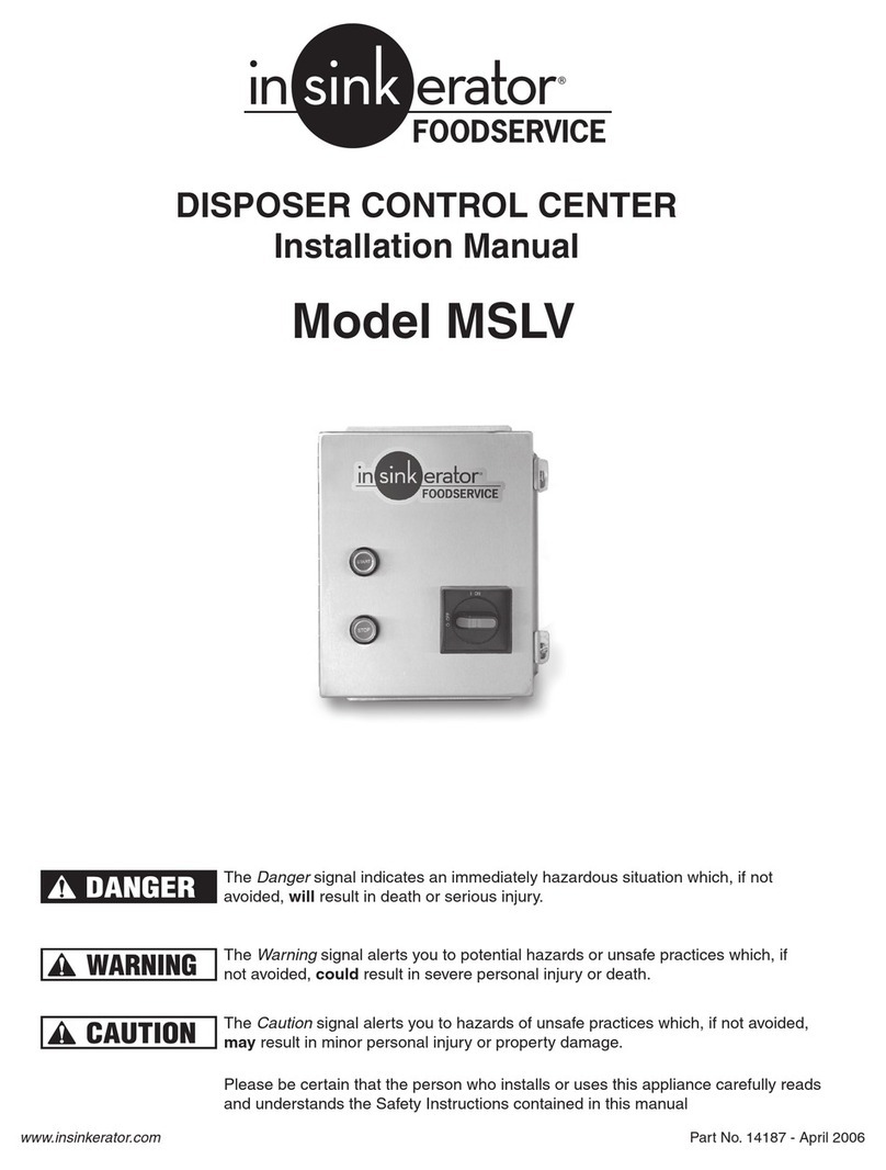 InSinkErator MSLV installation manual