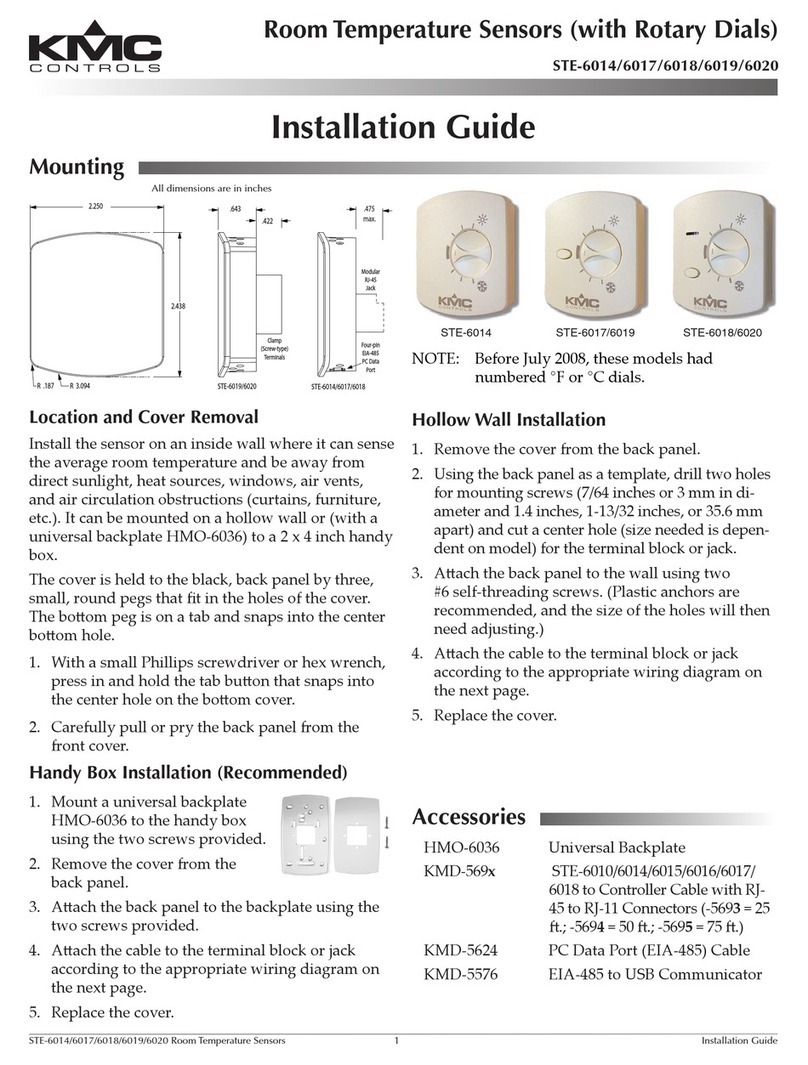 KMC Controls STE-6014 User manual