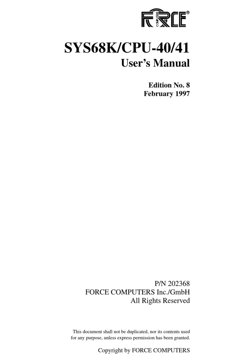 Force Computers SYS68K/CPU-40 user manual