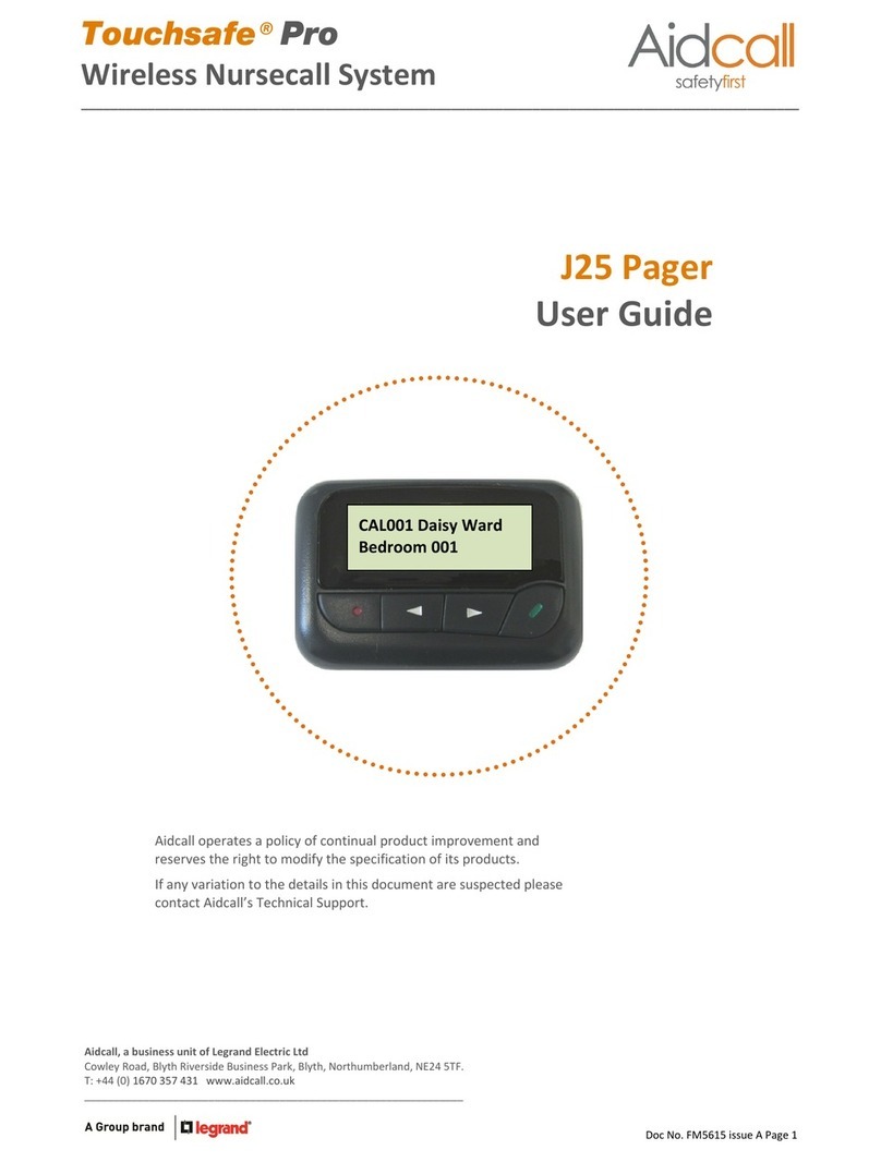 Aidcall Touchsafe Pro J25 User manual