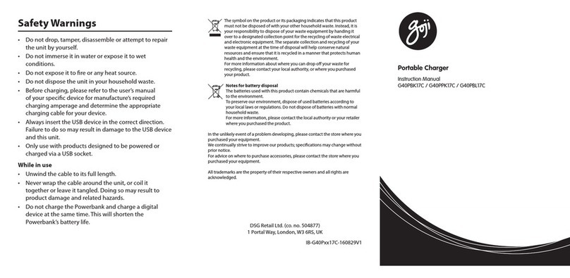 Goji G40PBK17C User manual