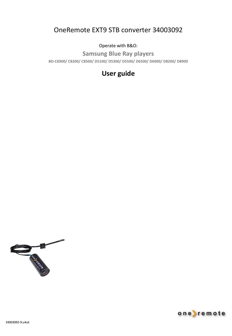 One Remote EXT9 User manual