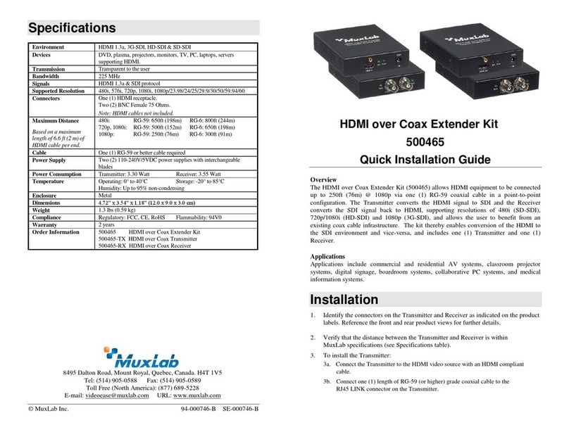 MuxLab 500465 User manual