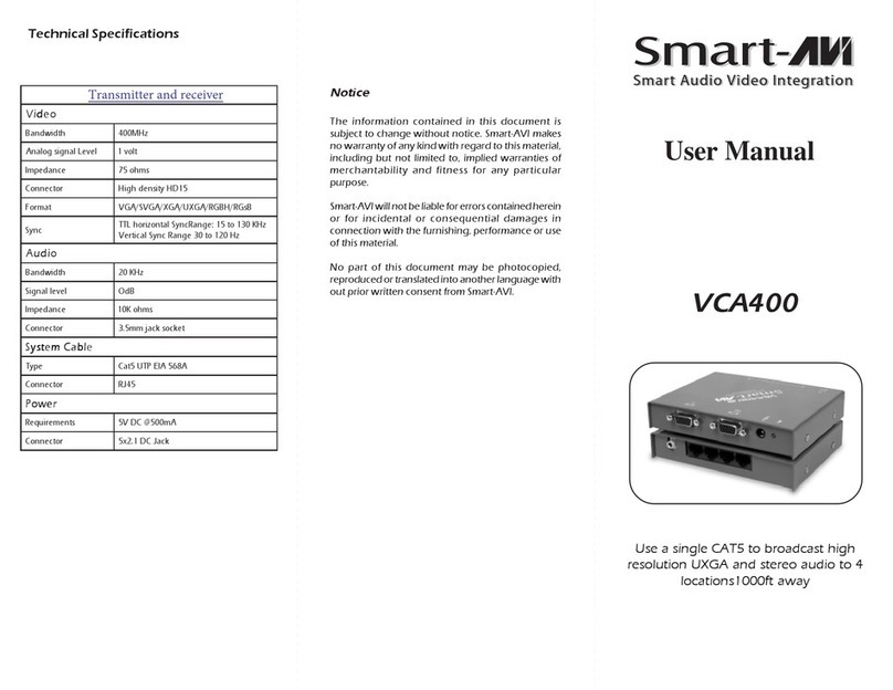 SMART-AVI VCA400 User manual