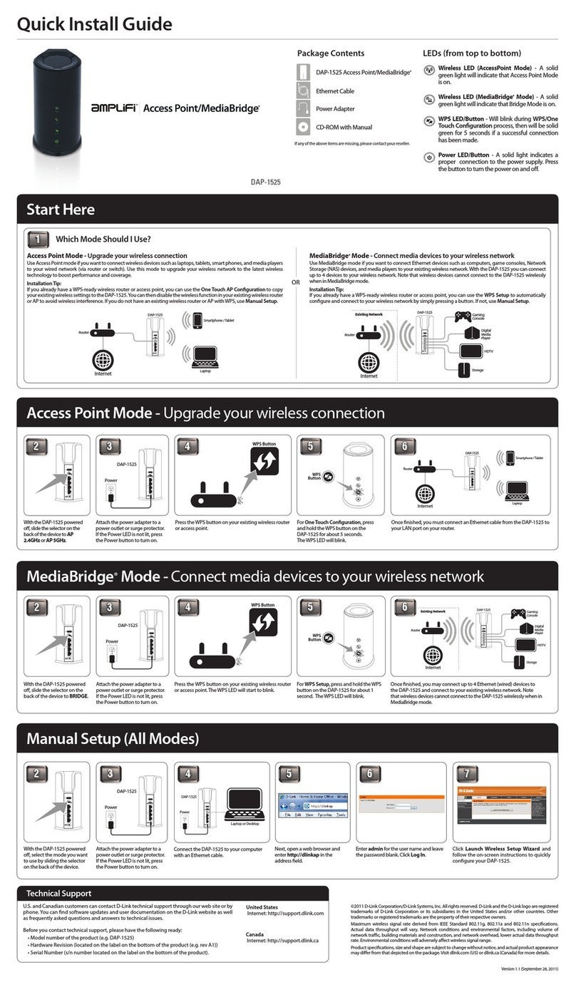 D-Link AMPLIFI DAP-1525 User manual