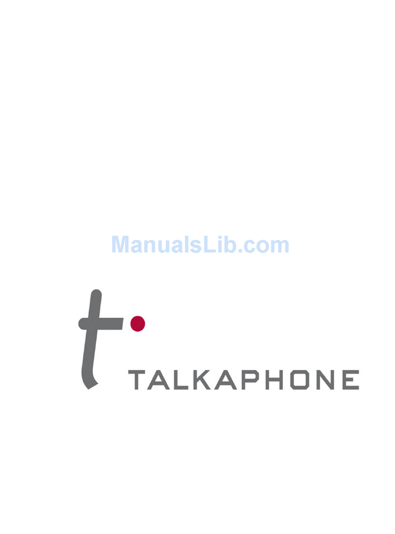 Talkaphone AOR-8 User manual