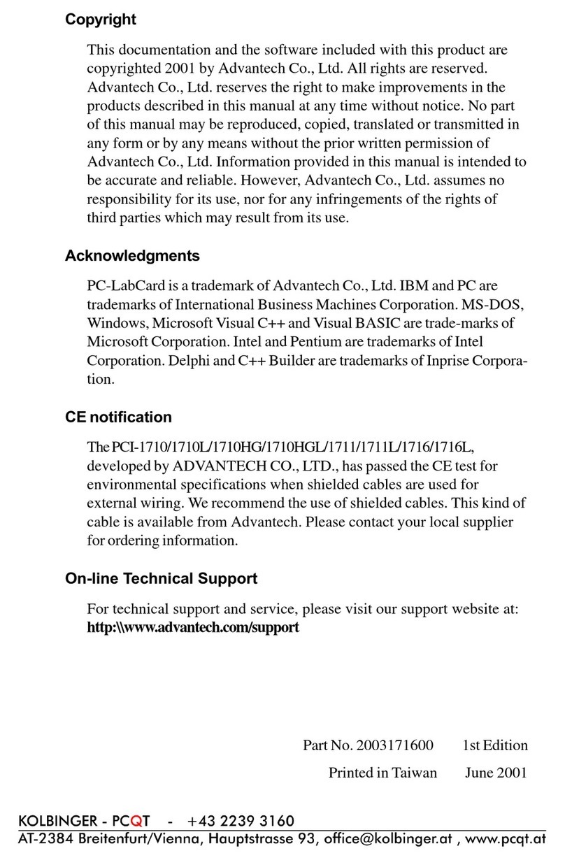 Advantech PCI-1710 manual