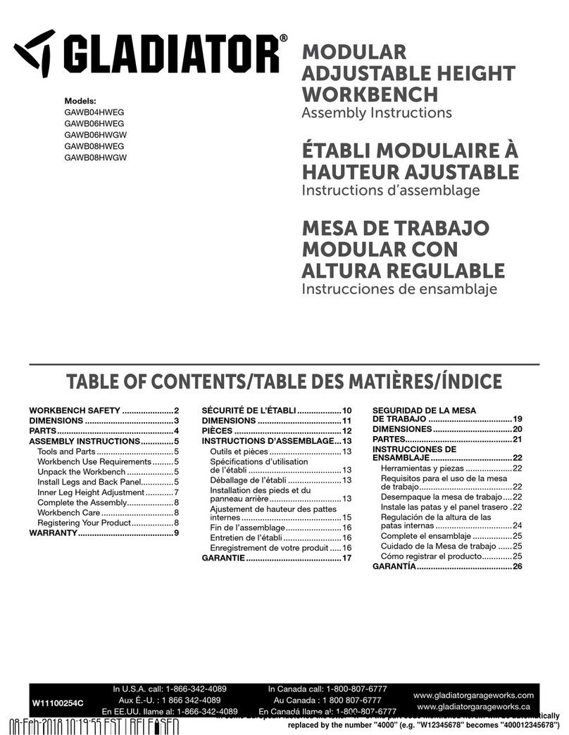 Gladiator GAWB04HWEG User manual