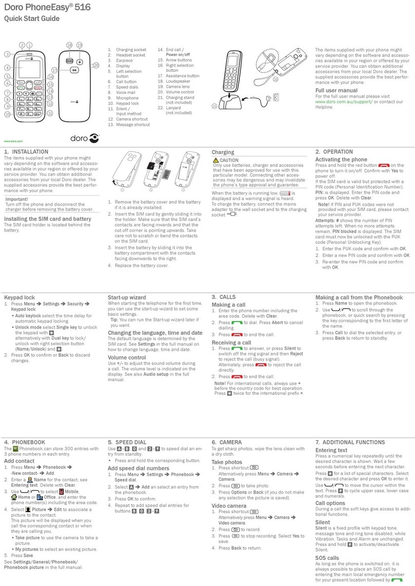 Doro PHONEEASY 516 User manual