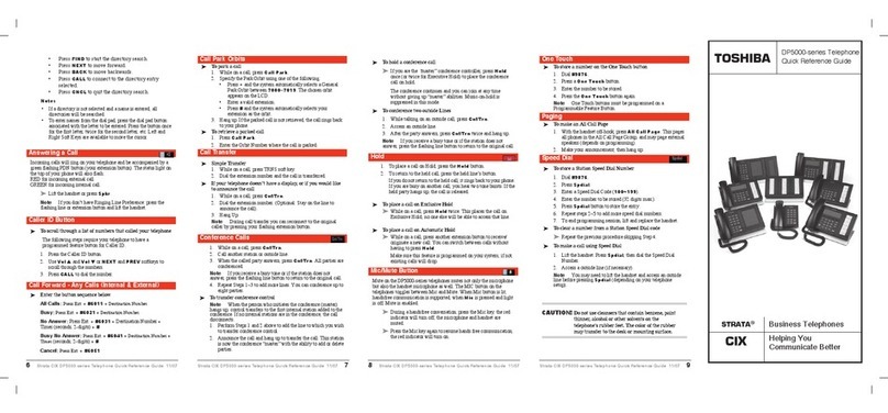 Toshiba Strata CIX DP5000-Series User manual Toshiba Strata CIX DP5000-Series User manual