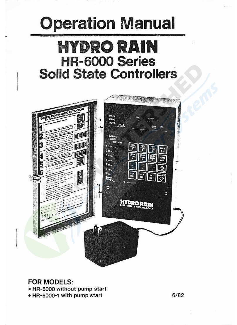 HYDRO-RAIN HR-6000 Installation manual