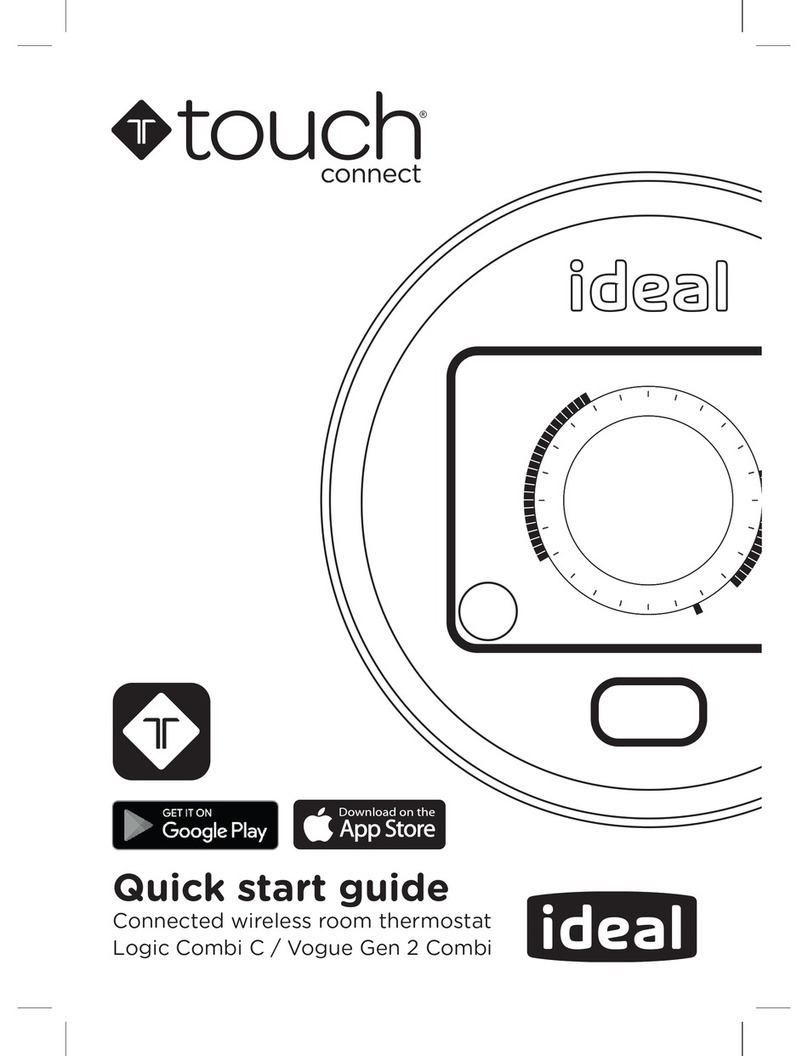 Ideal Boilers touch quick start guide