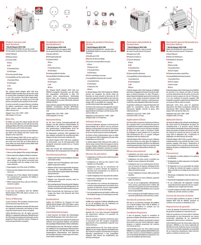 Skross World Adapter MUV User manual
