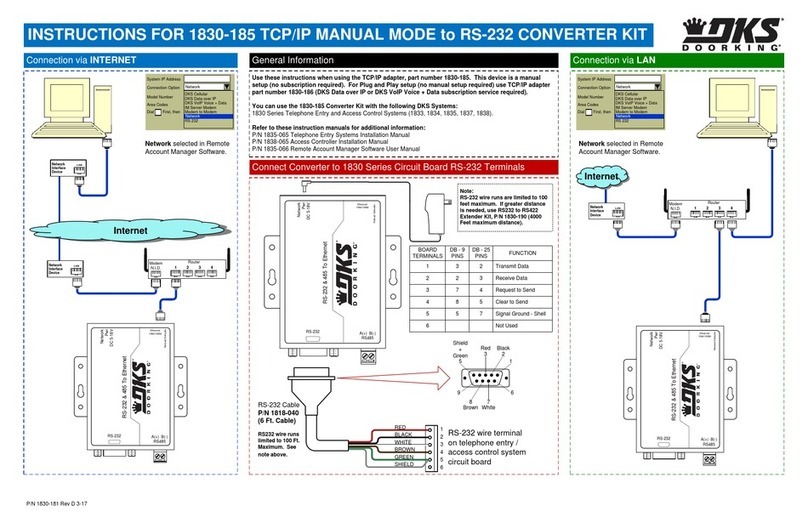DoorKing 1830-185 User manual
