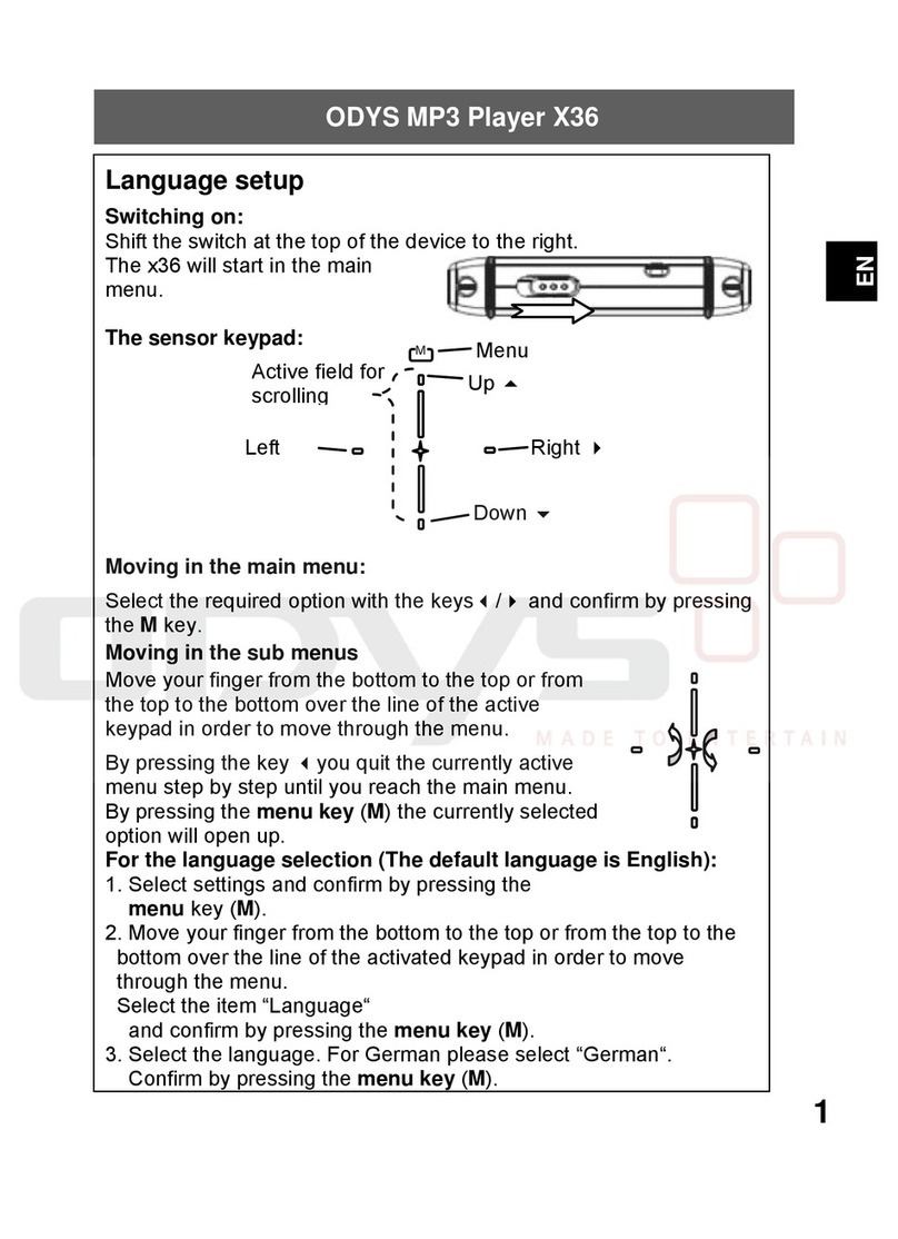 Odys MP-X36 manual