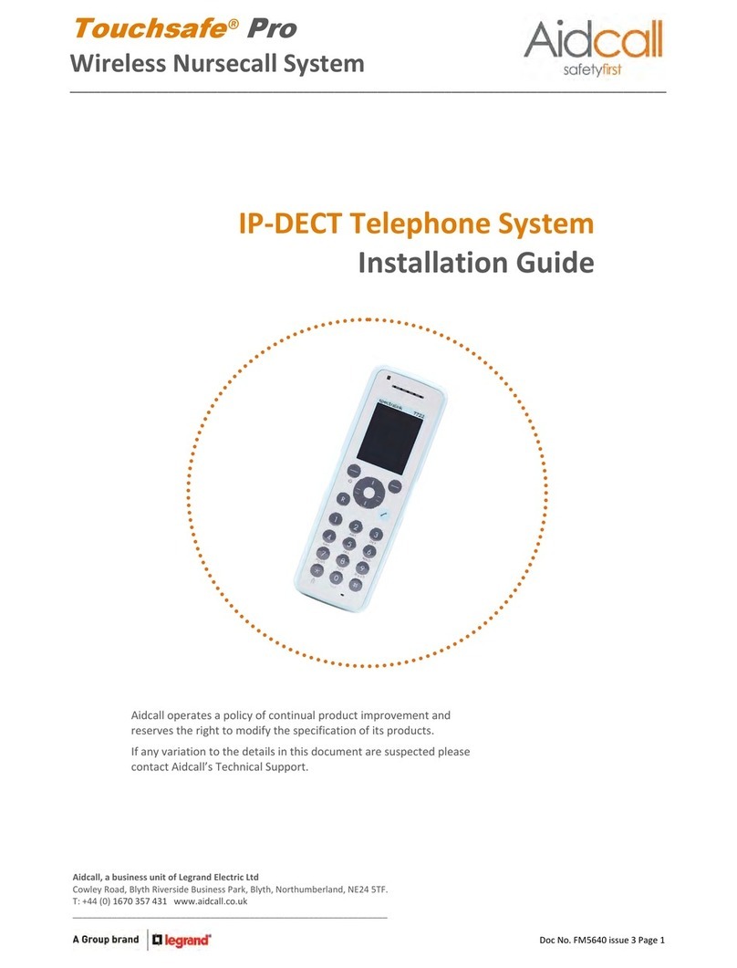 Aidcall Touchsafe Pro IP-DECT 400 Single-Cell User manual