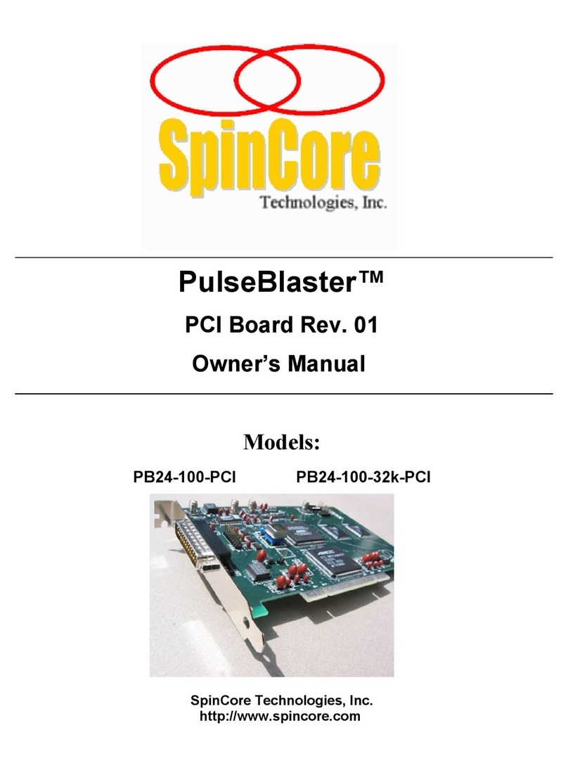 SpinCore Technologies PulseBlaster PB24-100-PCI owner's manual