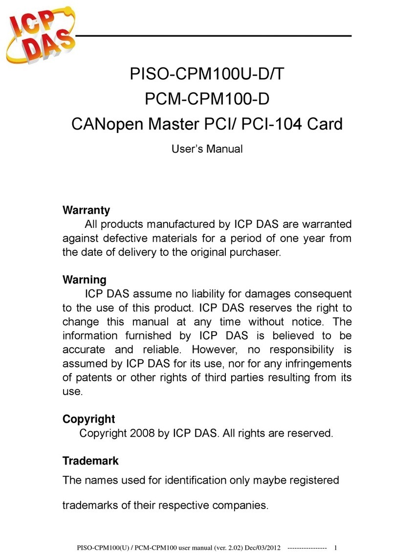 ICP DAS USA PISO-CPM100U-D User manual