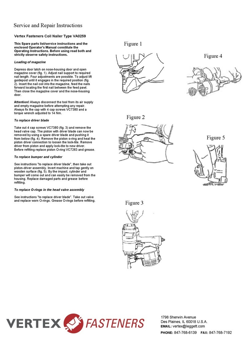 Vertex VA0259 Service and repair instructions