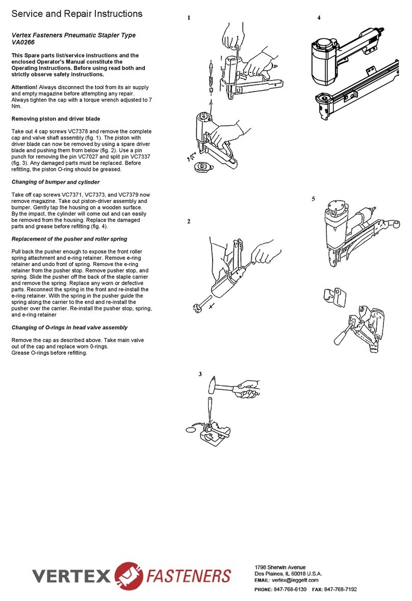 Vertex VA0266 Service and repair instructions