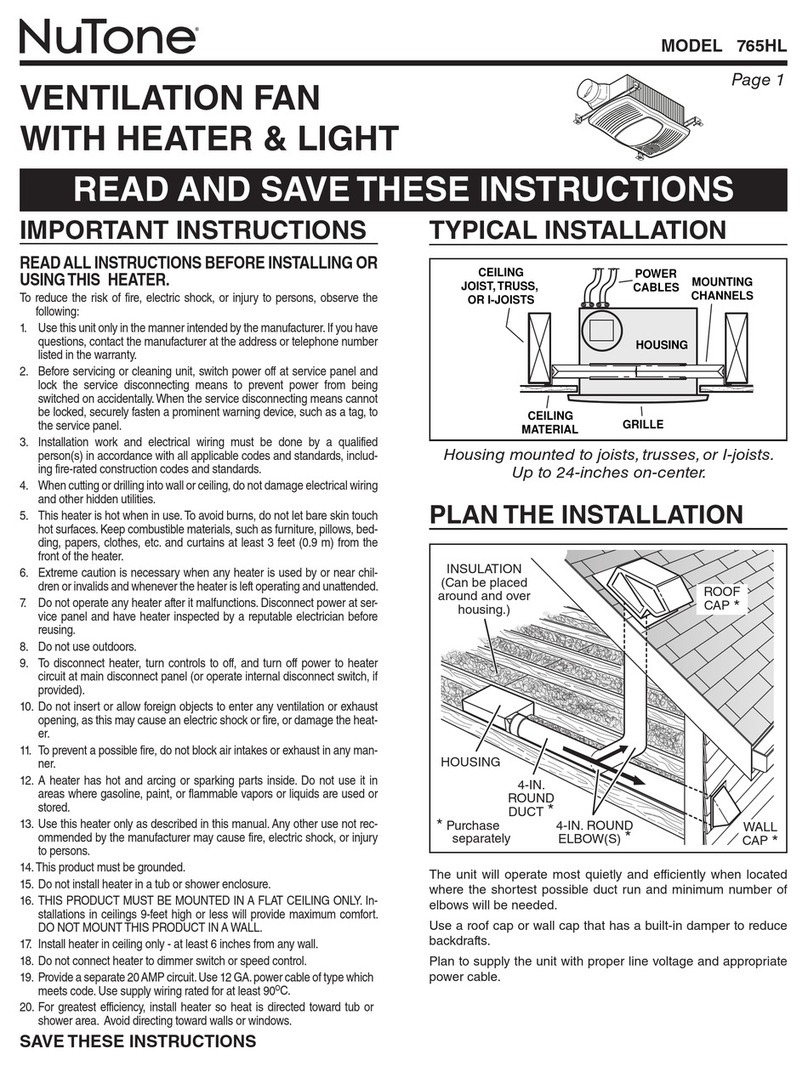 NuTone 765hl User manual