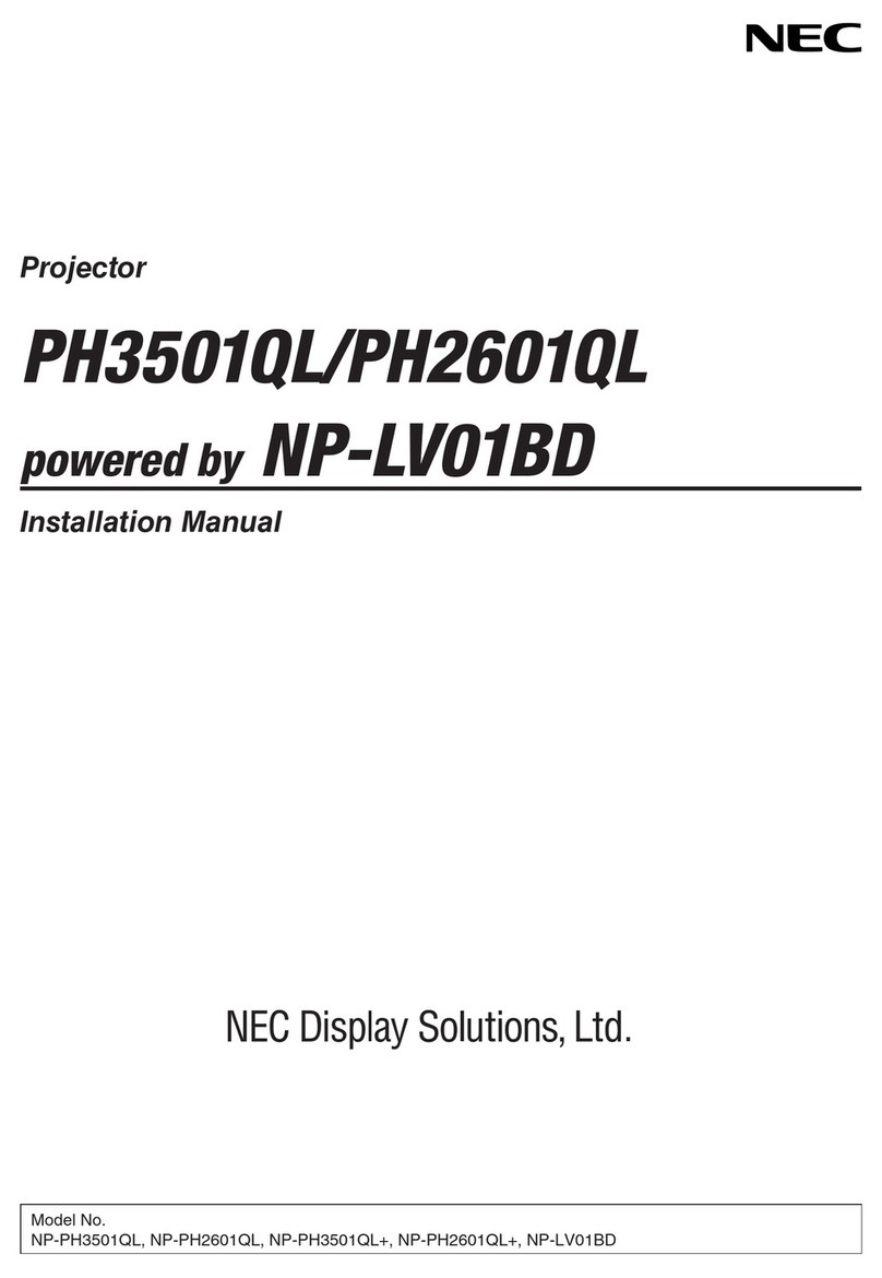 NEC NP-PH3501QL installation manual