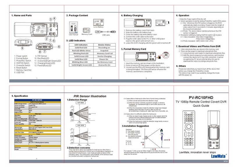 Lawmate PV-RC10FHD User manual