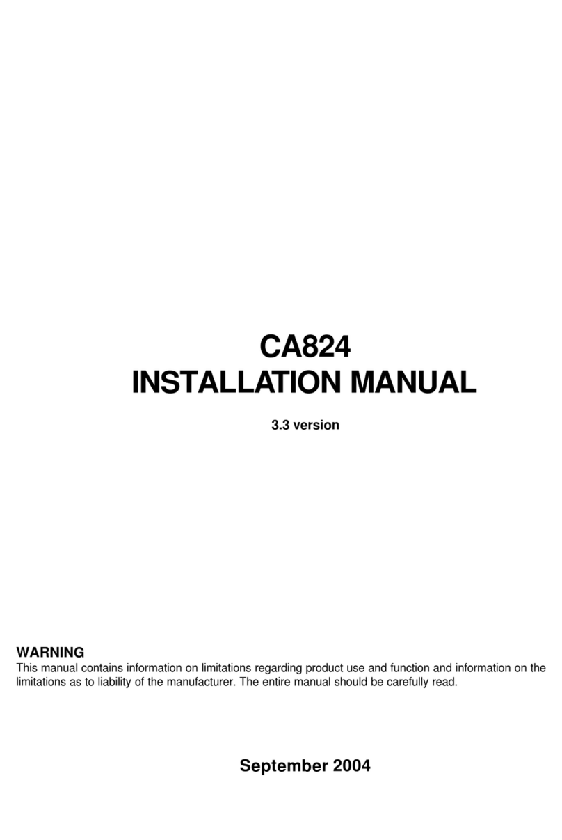 Teletek electronics CA824 installation manual