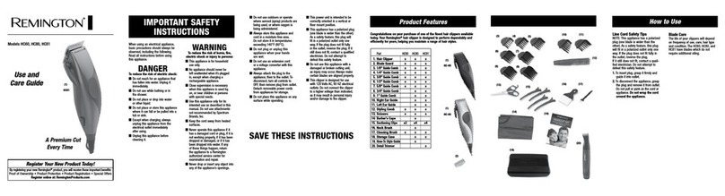 Remington HC-60 User manual