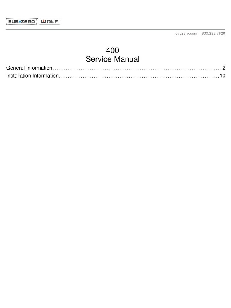 Subzero 400-2 SERIES Service manual