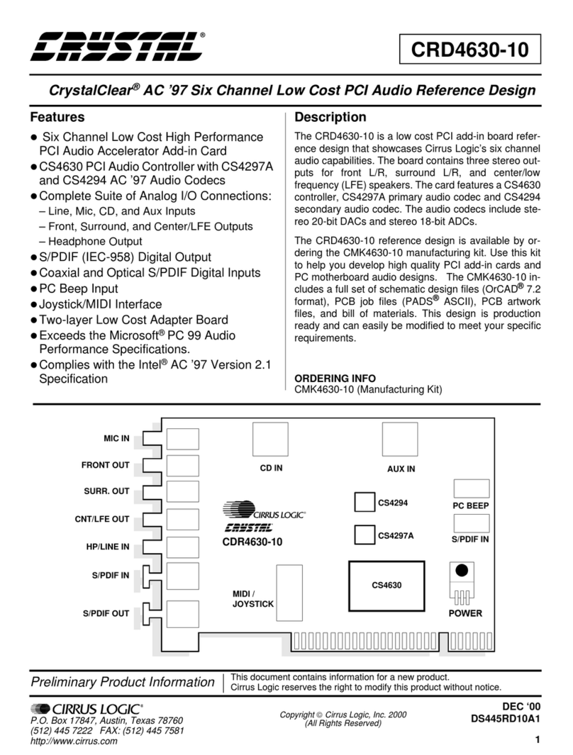 Crystal Clear CRD4630-10 Product guide
