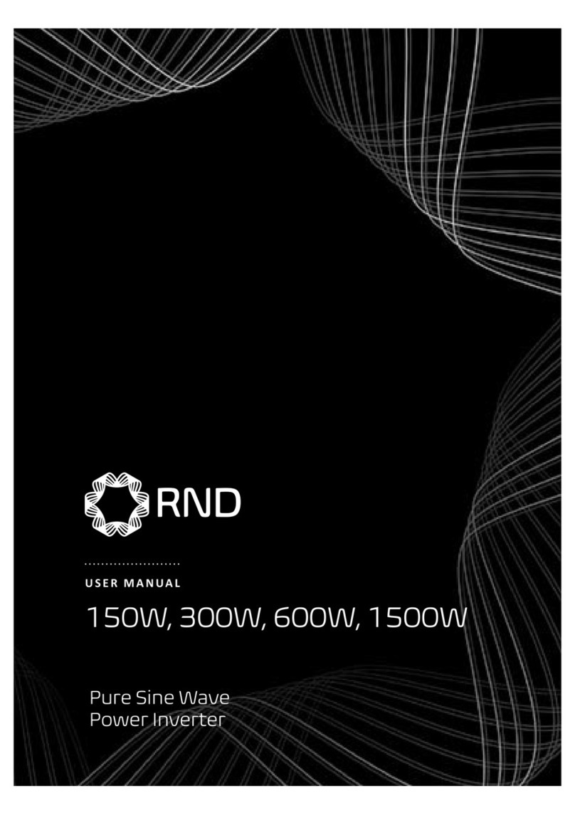 RND 150W Pure Sine Wave Inverter User manual