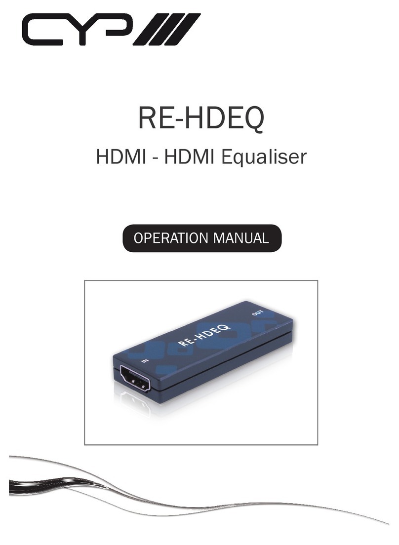CYP RE-HDEQ Operation manuals