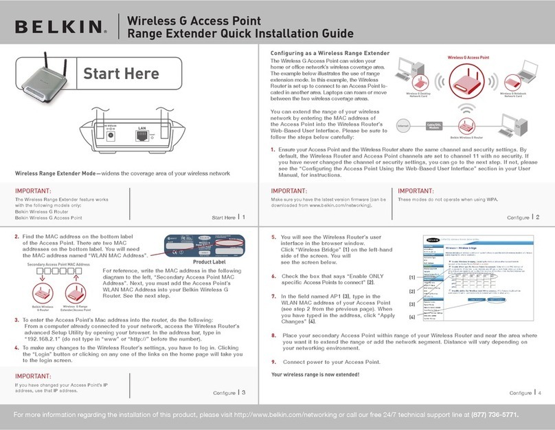 Belkin F5D7130 - Wireless G Access Point Quick installation guide Belkin F5D7130 - Wireless G Access Point Quick installation guide