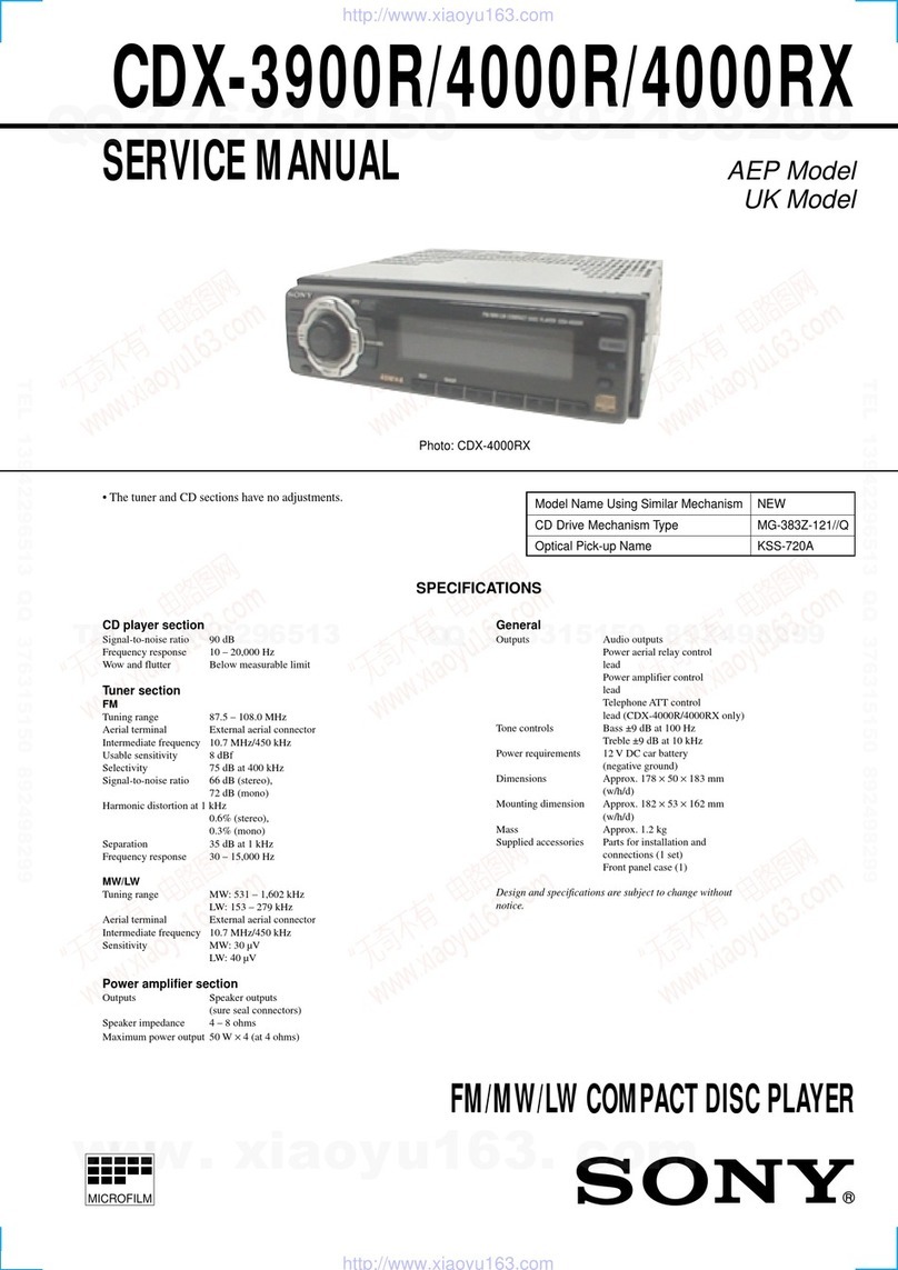 Sony CDX-3900R Service manual