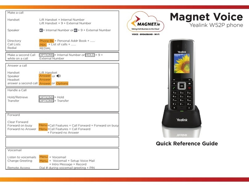 Yealink Telkom W52P User manual