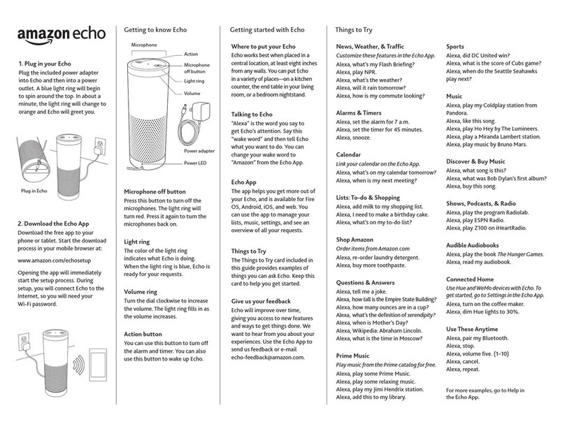 Amazon Echo quick start guide