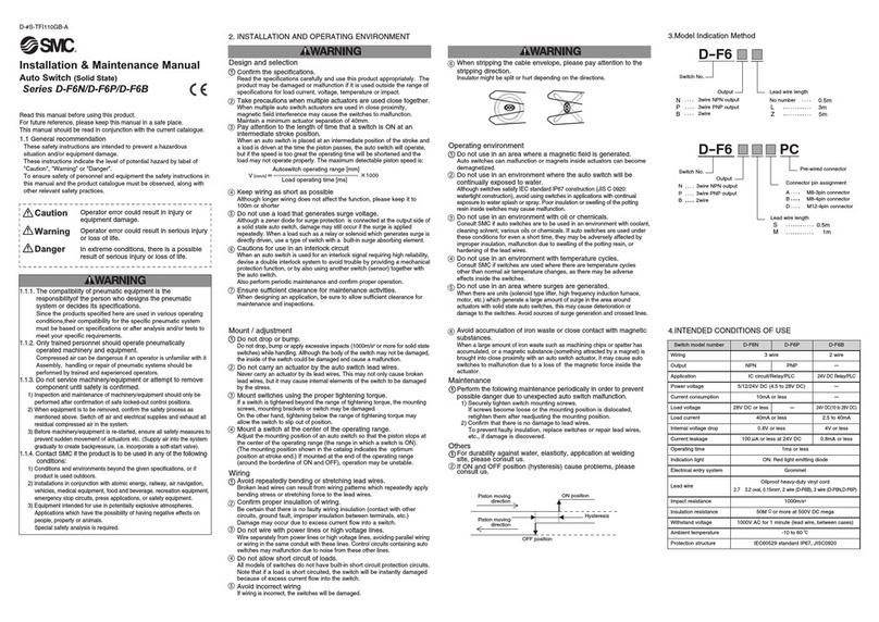 SMC Corporation D-F6P Instruction Manual