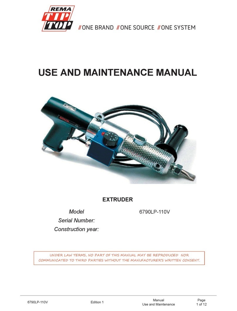 Rema Tip Top 6790LP-110V Use and maintenance manual