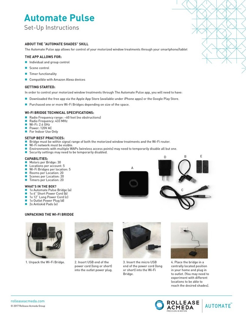 rollease acmeda Automate Pulse Setup instructions