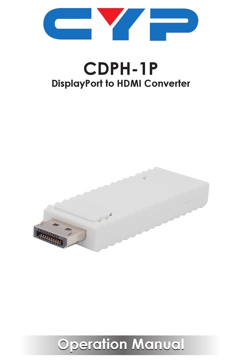CYP CDPH-1P Operation manuals