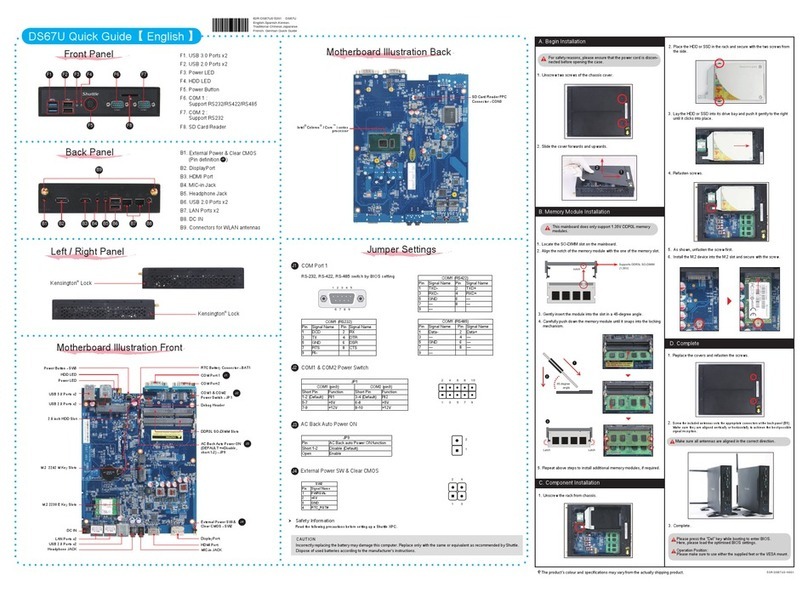 Shuttle DS67U User manual