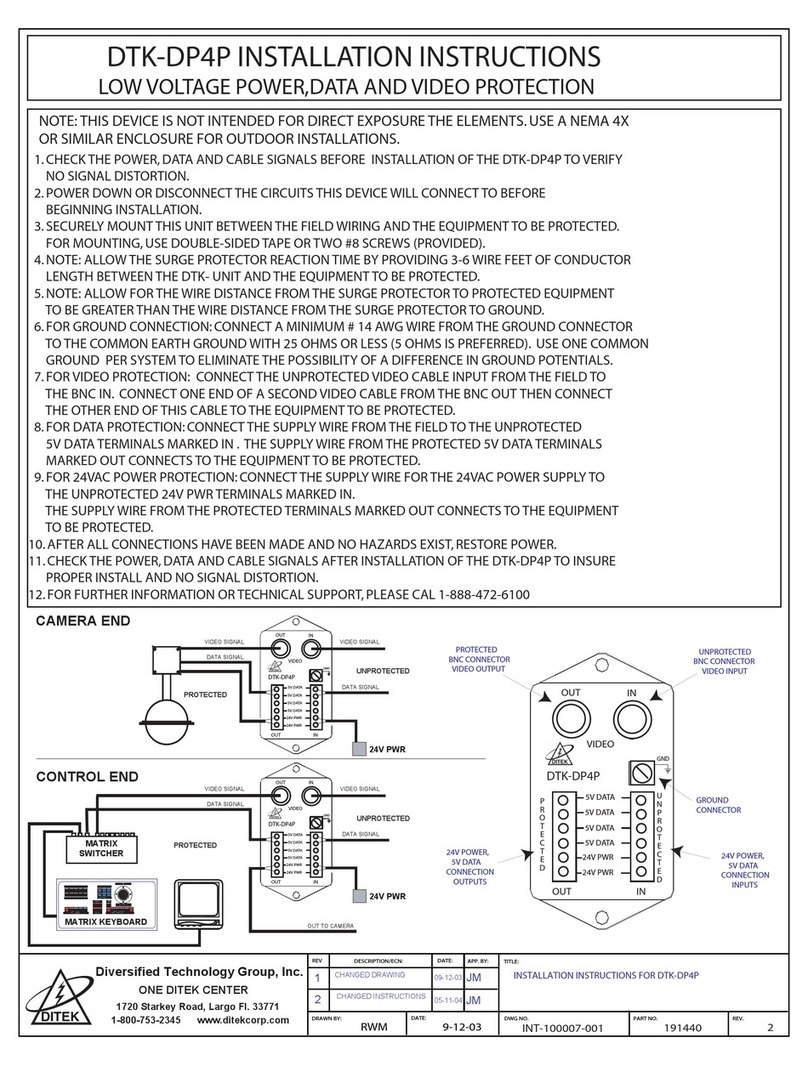Ditek DTK-DP4P installation instructions Ditek DTK-DP4P installation instructions