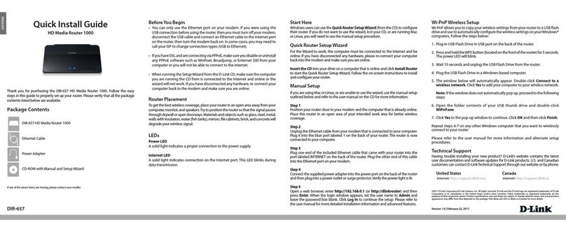 D-Link Amplifi DIR-657 User manual
