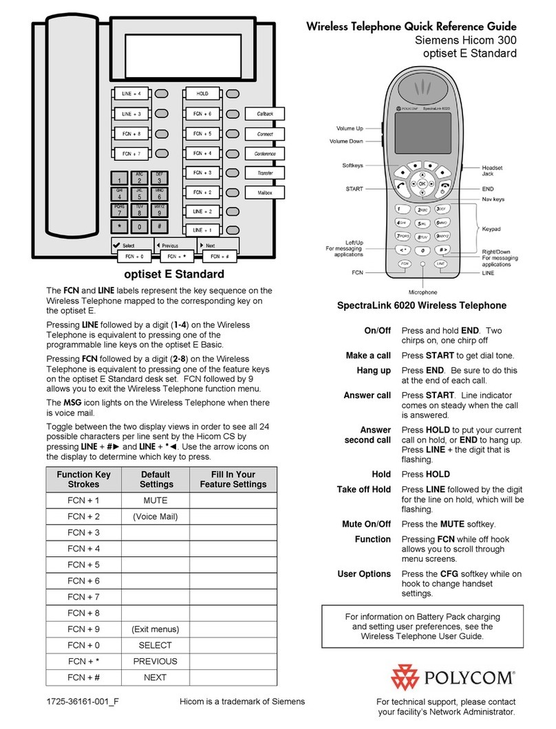 Siemens Hicom 300 optiset E Standard User manual
