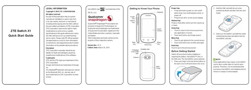 Zte Switch X1 User manual