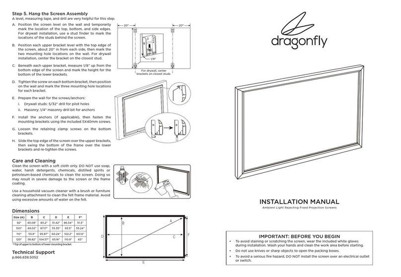 Dragonfly DF-SL-92-ALR installation manual