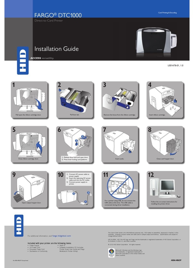 HID FARGO DTC 1000 User manual HID FARGO DTC 1000 User manual