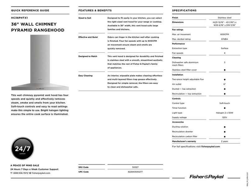 Fisher & Paykel HC36PHTX1 User manual