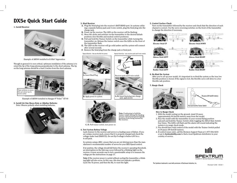 Spektrum DX5e quick start guide
